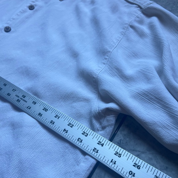 Tommy Bahama Men's Ivory 100%Silk Short Sleeve Button Up Texture Shirt Sz XL - Picture 5 of 7